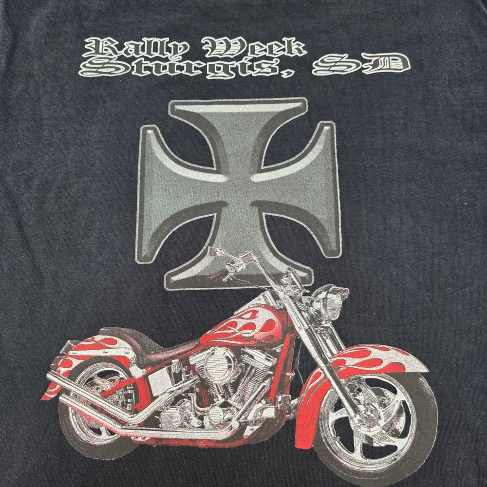 Sturgis SD Rally Week Motorcycle Graphic T Shirt Biker‎ Tee Chopper Ride Black